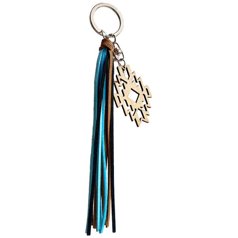 Wholesale 3pcs/pack Leather Aztec Horseshoe Boots Western Tassel Keychain